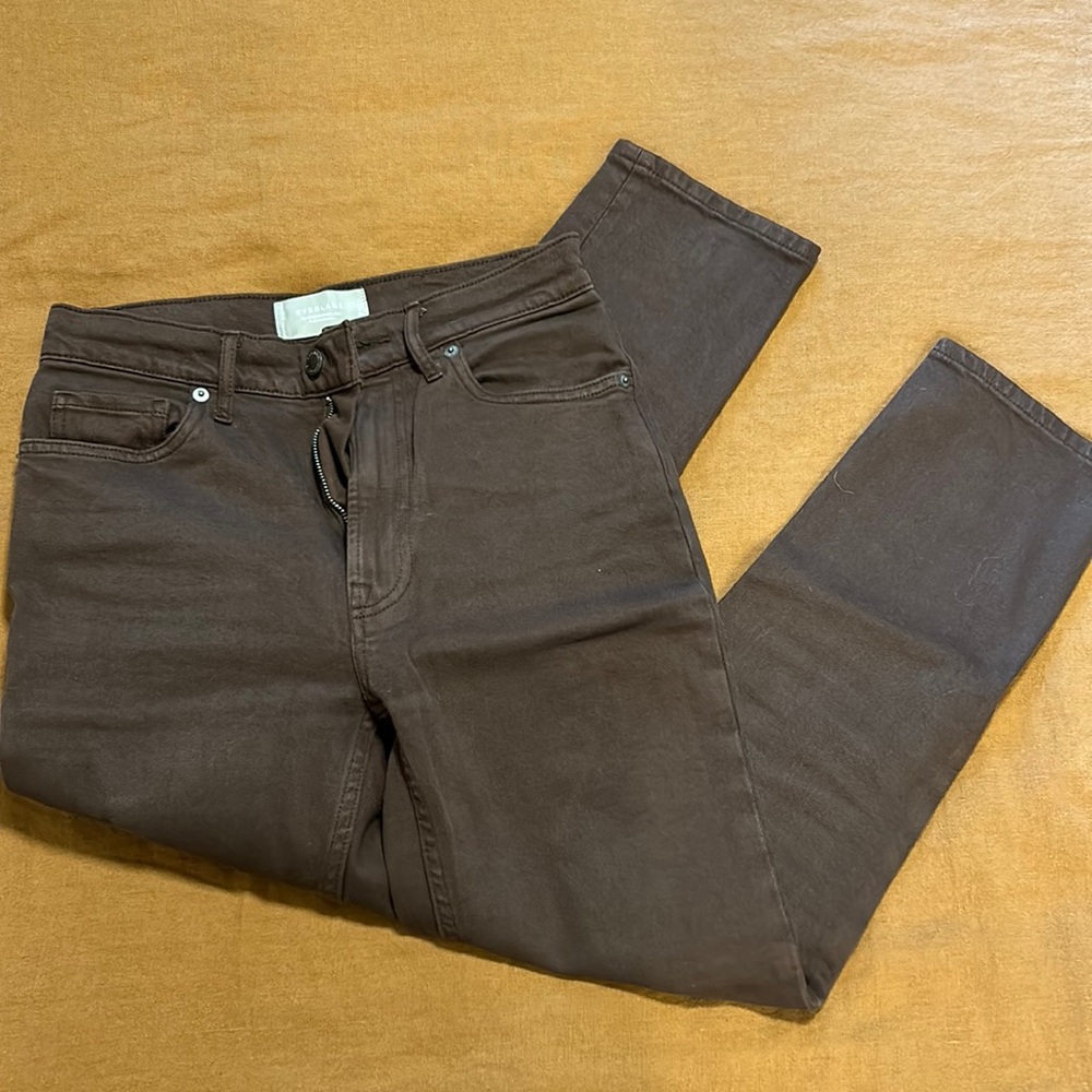 Everlane brown cheeky jean crop